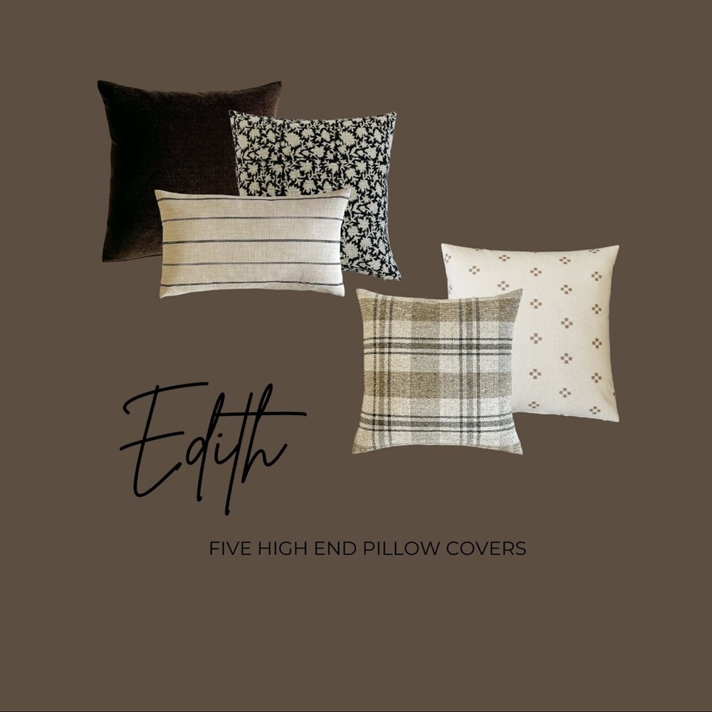 The Edith pillow cover set from Etsy (set of five)
